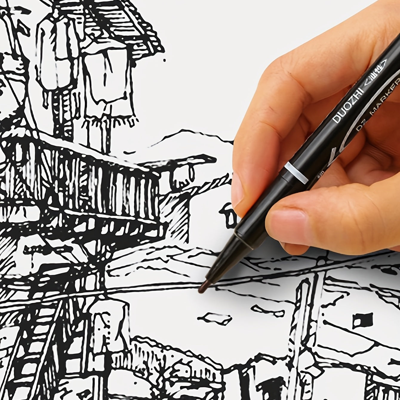 0 5 1 0mm Double Head Marker Waterproof Brush Pens