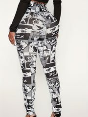  Women's Cartoon Print Leggings