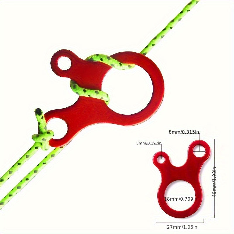 3PCS Windproof Rope Buckle Non slip Rope Tightening Quick Knot
