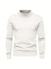 Men's Casual Warm Stand Collar Pullover Sweater