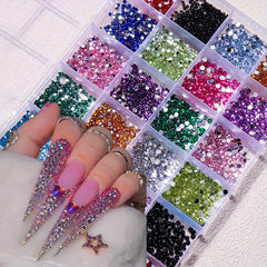 3500pcs Flatback Nail Art Rhinestones Crystal Gems for DIY Clothing Makeup
