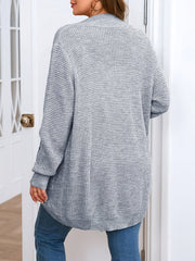 Women's Plus Size Open Front Cardigan with Pockets