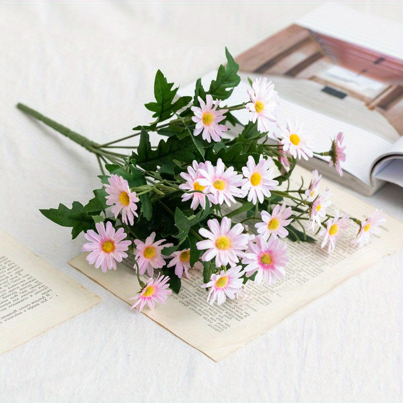 9 Forks Artificial Daisy Flower Real Touch Arrangement Home Wedding Office Decor