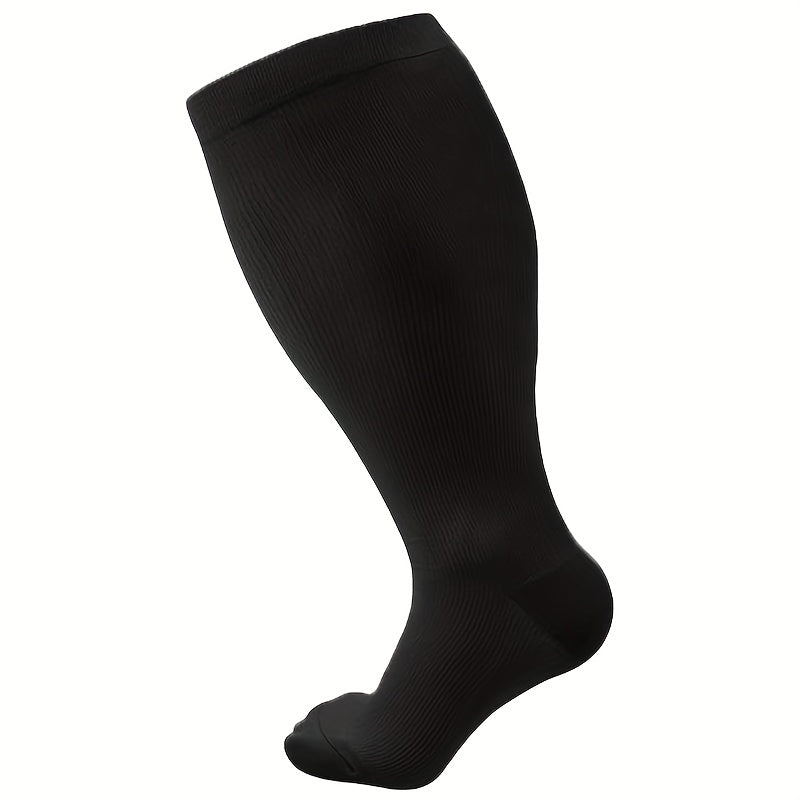 3 Pairs Plus Size Copper Compression Socks for Women & Men 15-20 mmHg