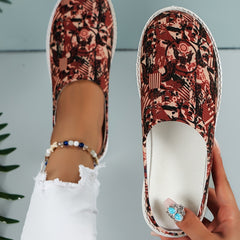 Colorful Print Low Top Casual Walking Shoes Lightweight Outdoor Sport Flat Shoes
