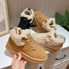 Women's Snow Boots Plus Velvet Flat Casual Warm Boots