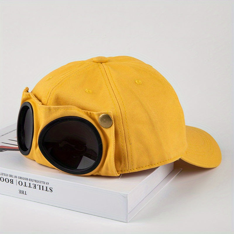 Vintage Aviator Sunglasses Baseball Cap Sun Hat Hip Hop Women
