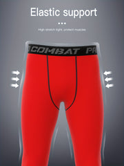 Men's 3pcs Solid Leggings Active Quick Drying Sports Compression Pants