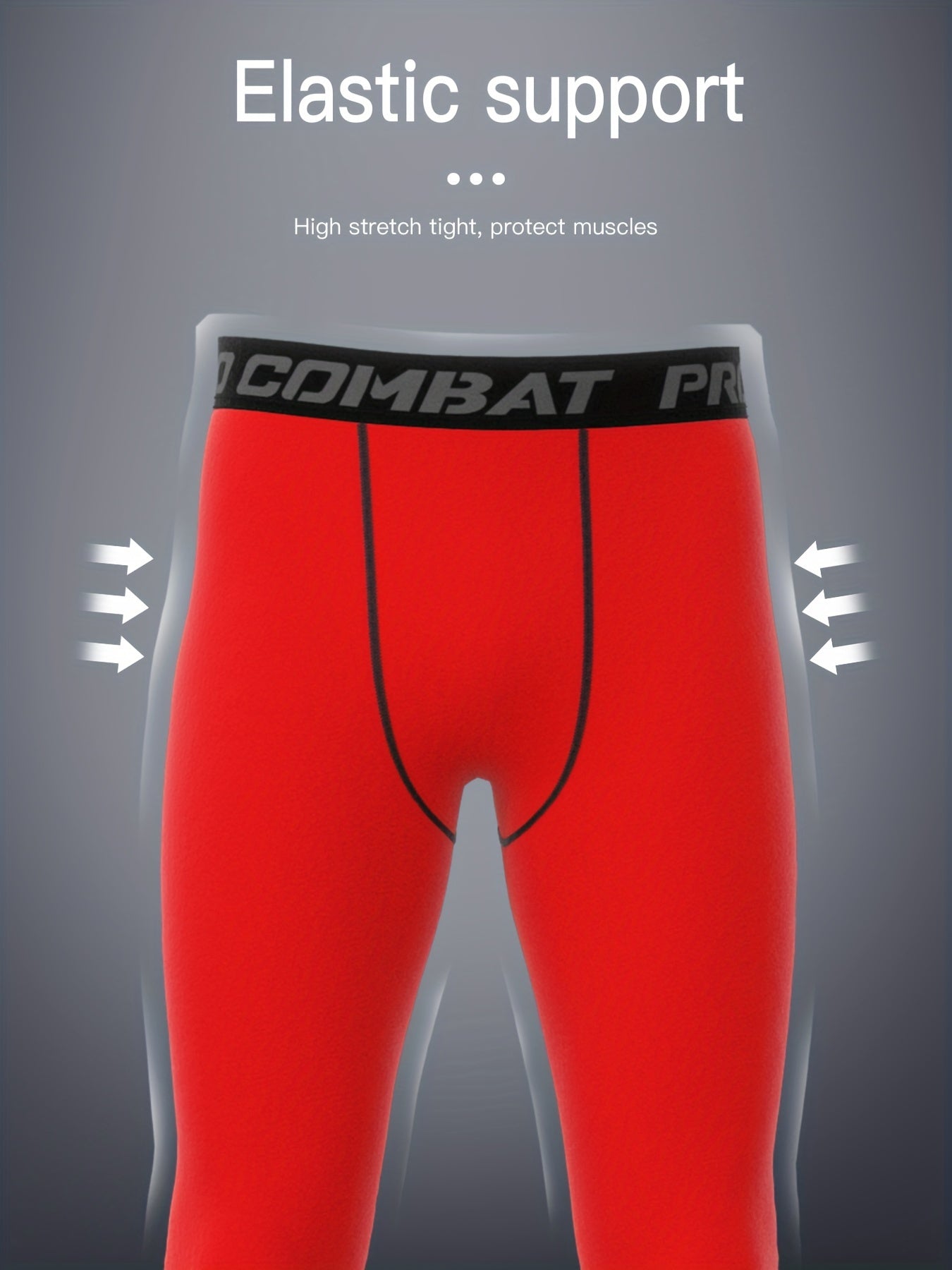 Men's Solid Leggings Active Quick-Dry Compression Pants