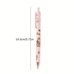 6 Pcs 0.5mm Tea Princess Gel Pens - Elegant & Stylish Writing