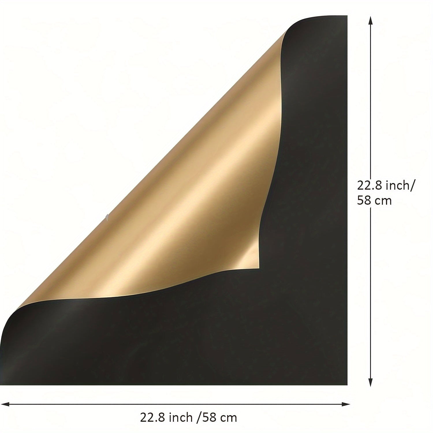 20 Sheets Flower Wrapping Paper Double-sided Matte & Golden Gift Wrap
