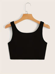 Butterfly Print Tank Top Y2K Crew Neck Summer Sleeveless Top