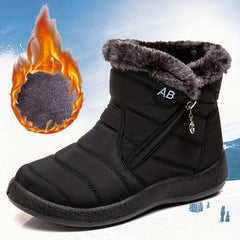 Women's Cozy Furry Snow Boots Comfortable Platform Shoes