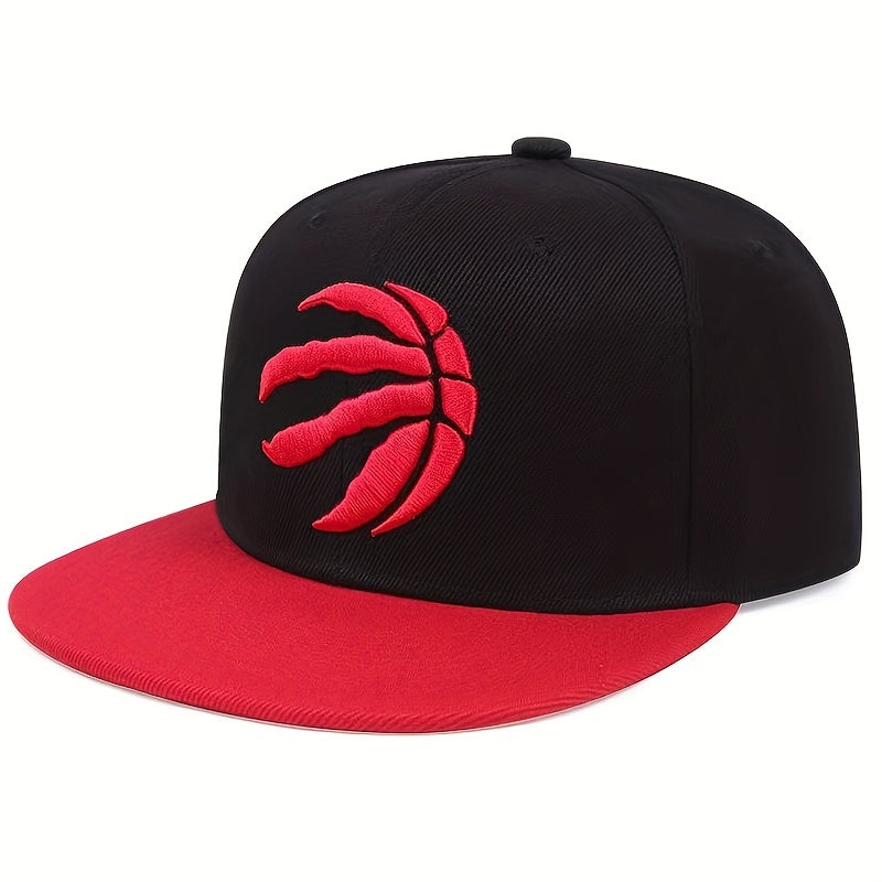 Men's High Embroidered Flat Brim Hat