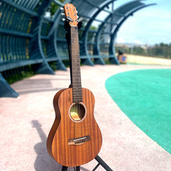 RP TG100MAX PLUS VI Solid Mahogany Small Body Acoustic Travel Guitar Natural