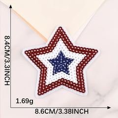 4pcs Sequin Pentagram Patches Girls Coat DIY Hand Sewing Accessories