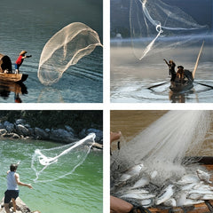 Hand Casting Fishing Net For Bait Fishing Sinking Net Rivers Freshwater