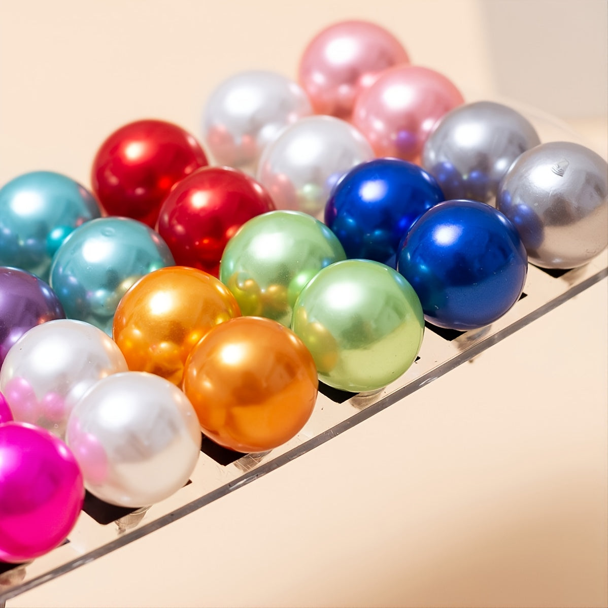 12 Pairs Colorful Pearl Ball Stud Earrings Men Women 6 8 10 12mm