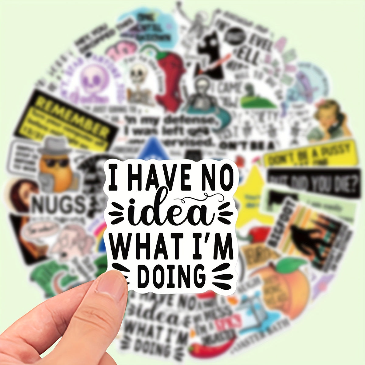 50 Funny Stickers for Laptops Water Bottles Helmets Ideal for Holidays
