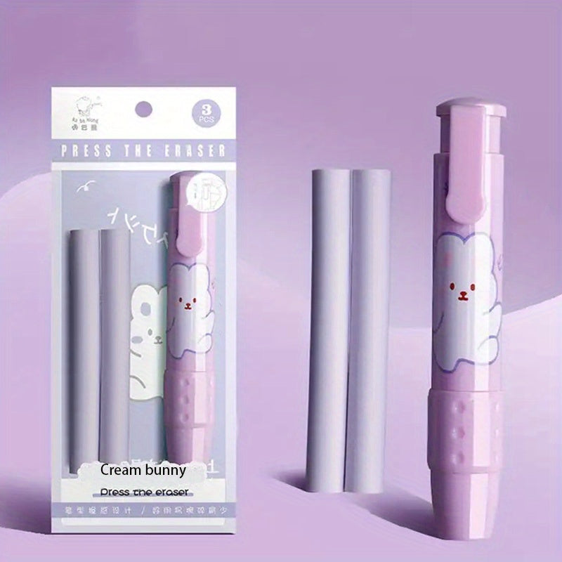 Retractable Pushable Eraser No Crumbs No Trace