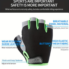 Anti Shock Windproof Fingerless Gloves - for Biking Climbing Weightlifting