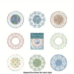 40pcs Lace Sticky Note Series Retro Special Shaped Hand Account Decoration Paper