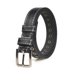 Women's Thin No Hole Eyelet Belt For Jeans Pants Dress