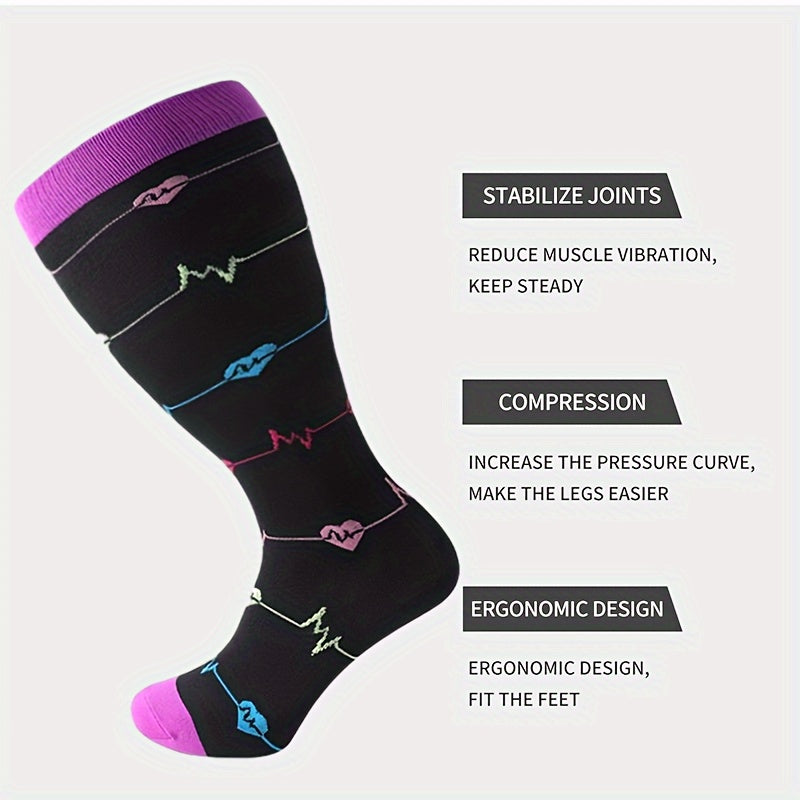  Copper Compression Socks 15-20 mmHg Extra Wide Calf