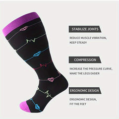  Copper Compression Socks 15-20 mmHg Extra Wide Calf
