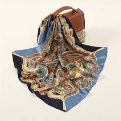 Paisley Print Bandana Classic Boho Square Scarf Neckerchief Hair Accessories
