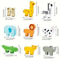 Wooden Animal Sorting Board for Toddlers with 6 Animals