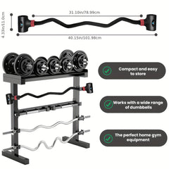 Iron Fitness Bar Quick Strength & Muscle Building Dumbbell to Curl Barbell Set