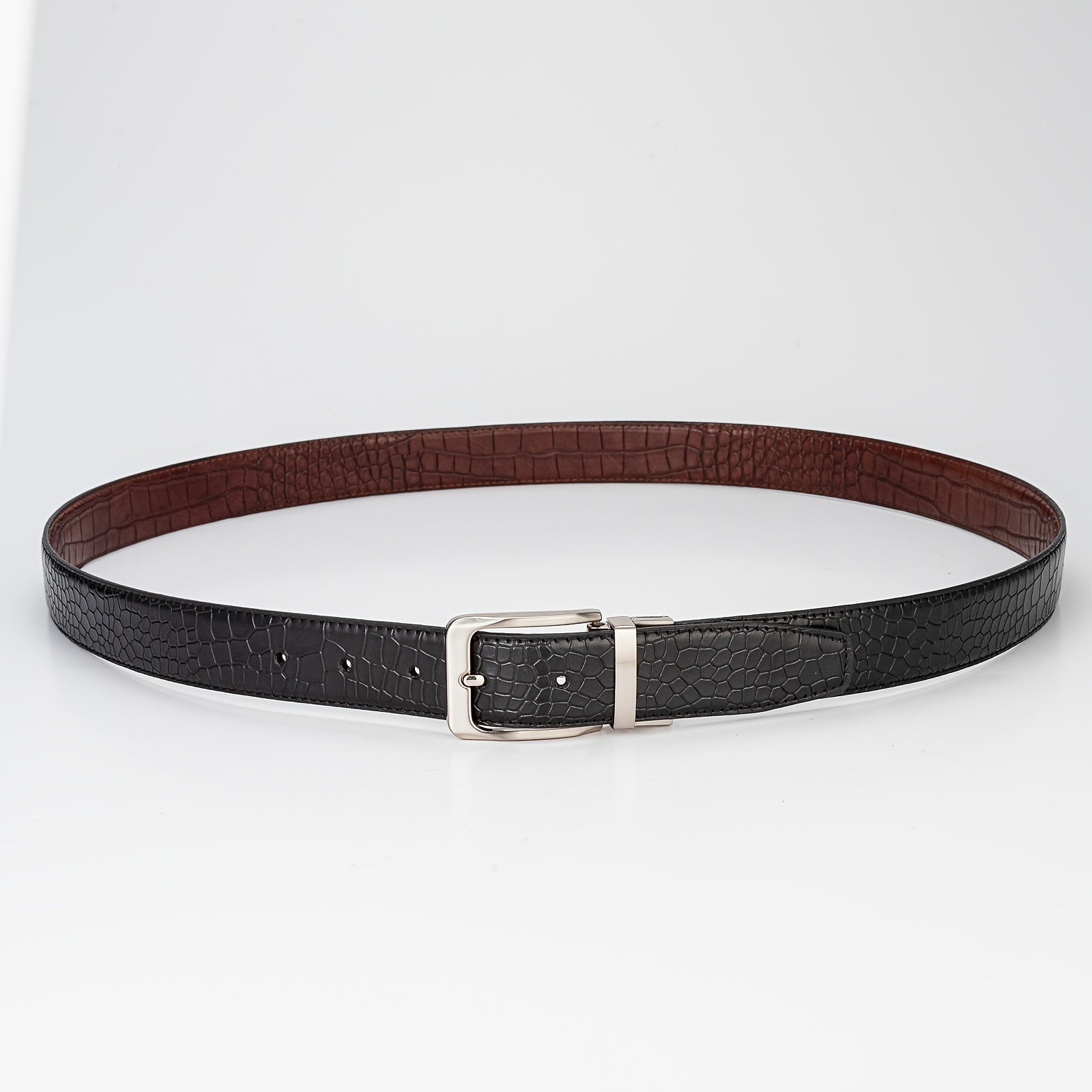 Rotatable Double sided Crocodile Pattern Belt