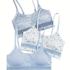 3pcs Seamless Wireless Cami Bra Set