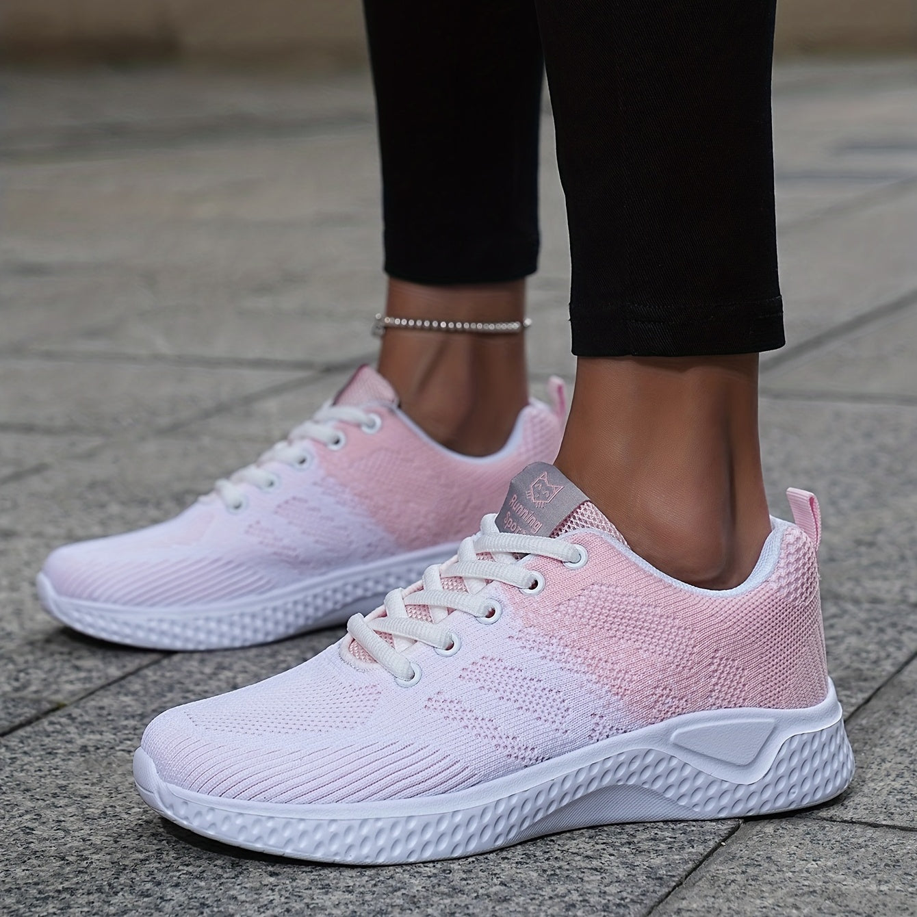 Mesh Sports Running Shoes Woven Breathable Sneakers Women's Footwear