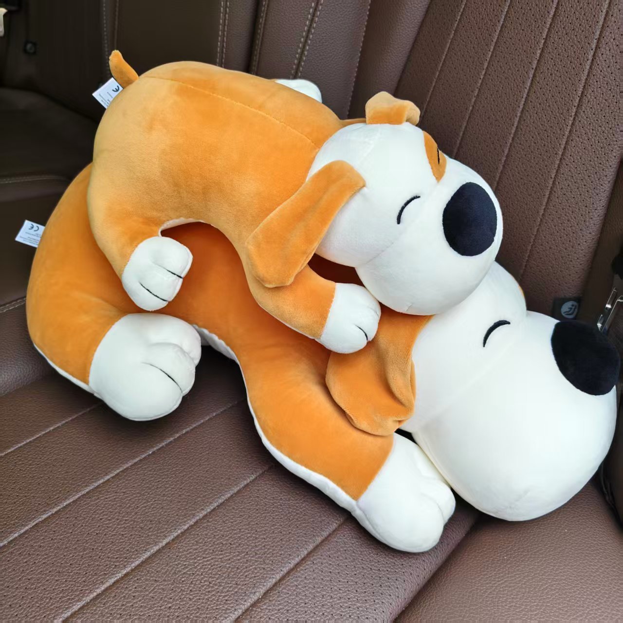 Brown Puppy Plush Toy Soft Fluffy Texture Collectible Model
