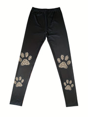 High Waist Love Print Skinny Leggings