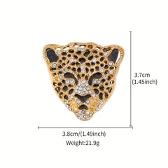 Leopard Head Rhinestones Brooch Lapel Pin Jewelry