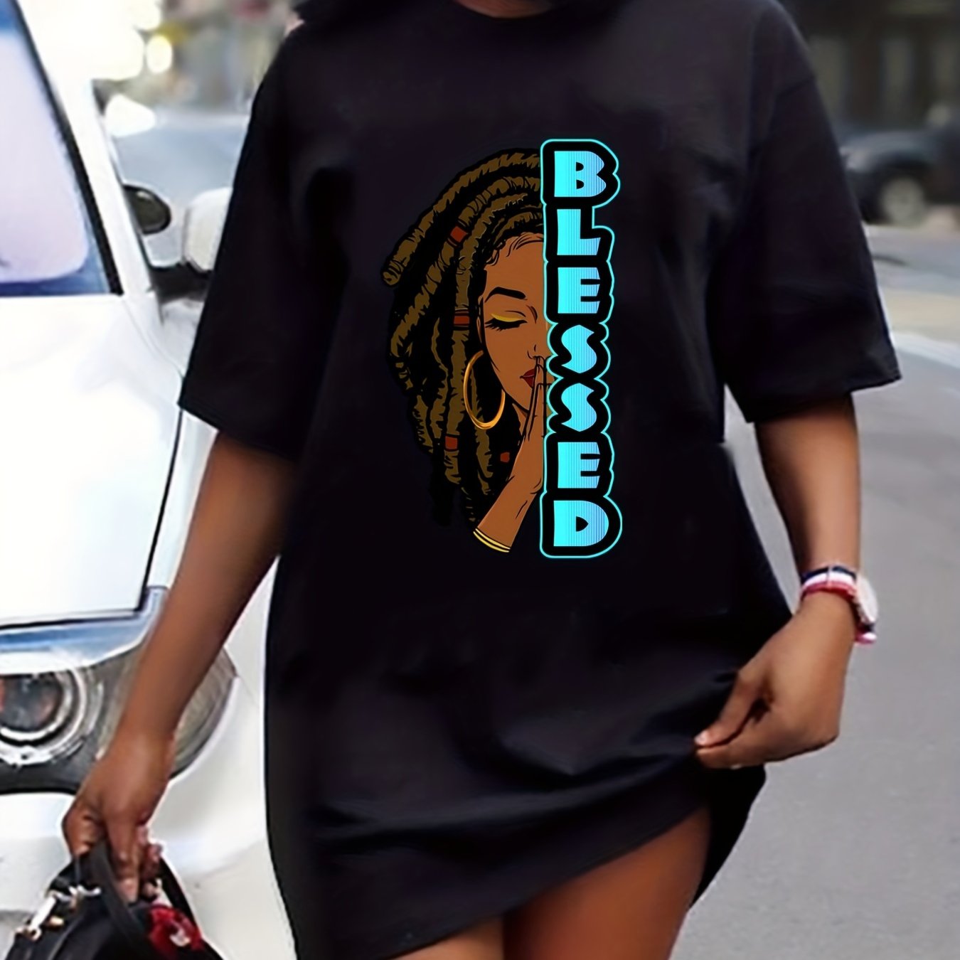  Casual Dress Women's Plus Tee Dress