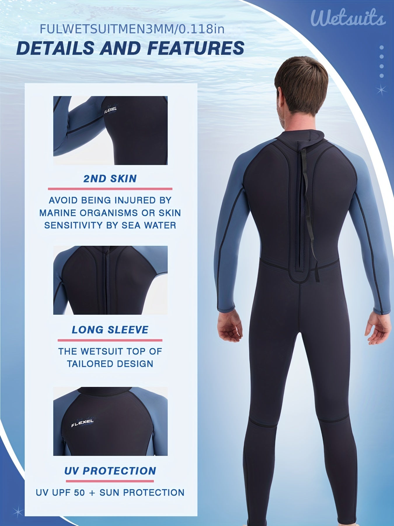 Realon 3mm Neoprene Wetsuit for Cold Water