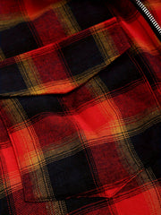  Plaid Long Sleeve Longline Shirt