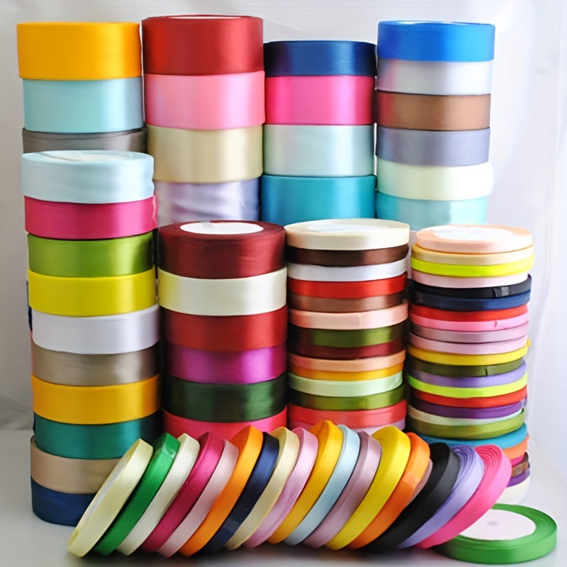 25 Yards Solid Satin Ribbon Party Christmas Wedding Bow DIY Decoration