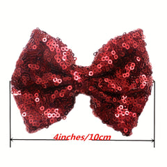 Cartoon Sequin Bow Hair Clips Hair Accessories Holiday Gift For Girls