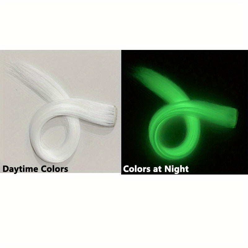 4-Piece Glowing Hairpieces for Nighttime Events, Music Festivals, and Clubs