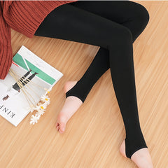 Women's Velvet Knee High Socks - Solid Color Elastic Tights