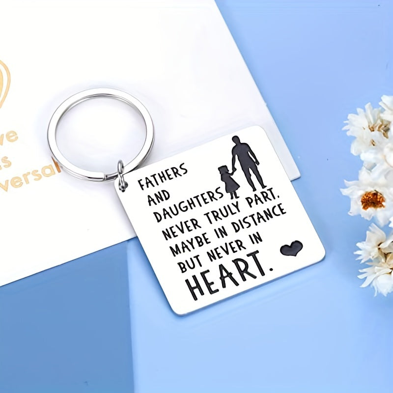 Father Daughter Keychain Dad Christmas Valentine Wedding From Daughter