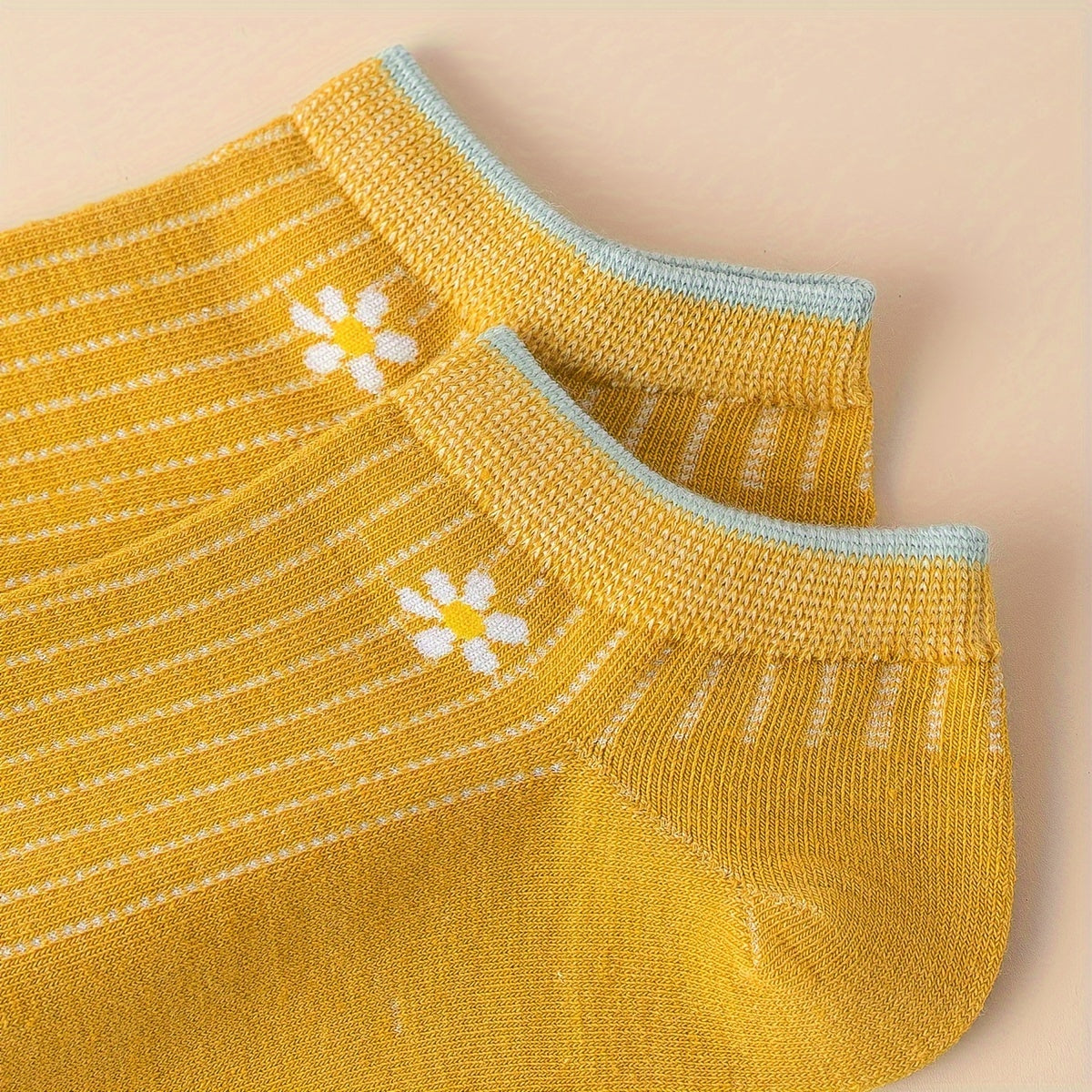 10 Pairs Floral Pattern Low Cut Ankle Socks - Women's Stockings