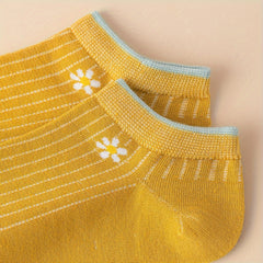 10 Pairs Floral Pattern Low Cut Ankle Socks - Women's Stockings