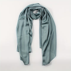 Pleated Silk Shawl Scarf Wrap Head Wrap for Daily Decoration - Mother's Gift