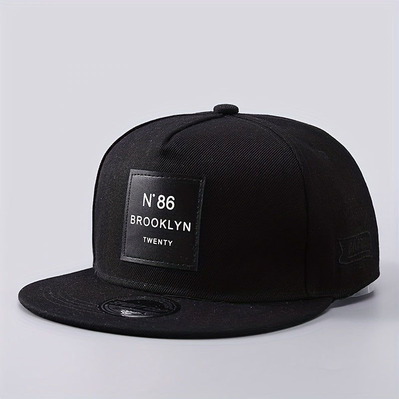 Label Patch Unisex Baseball Cap Hip Hop Block Snapback Hat Adjustable
